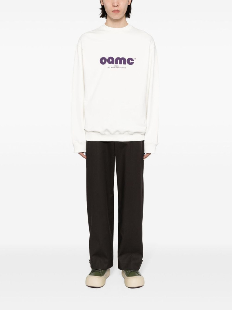 OAMC logo-print crew-neck sweatshirt outlook