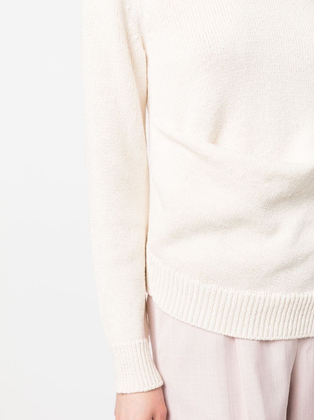 fine-knit long-sleeve jumper - 5