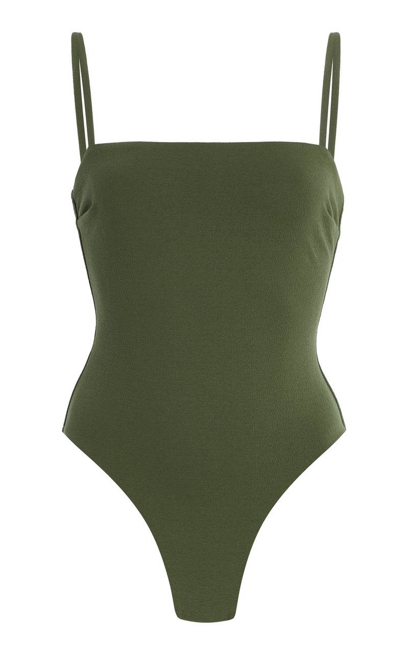 Petite Square Swimsuit green 1