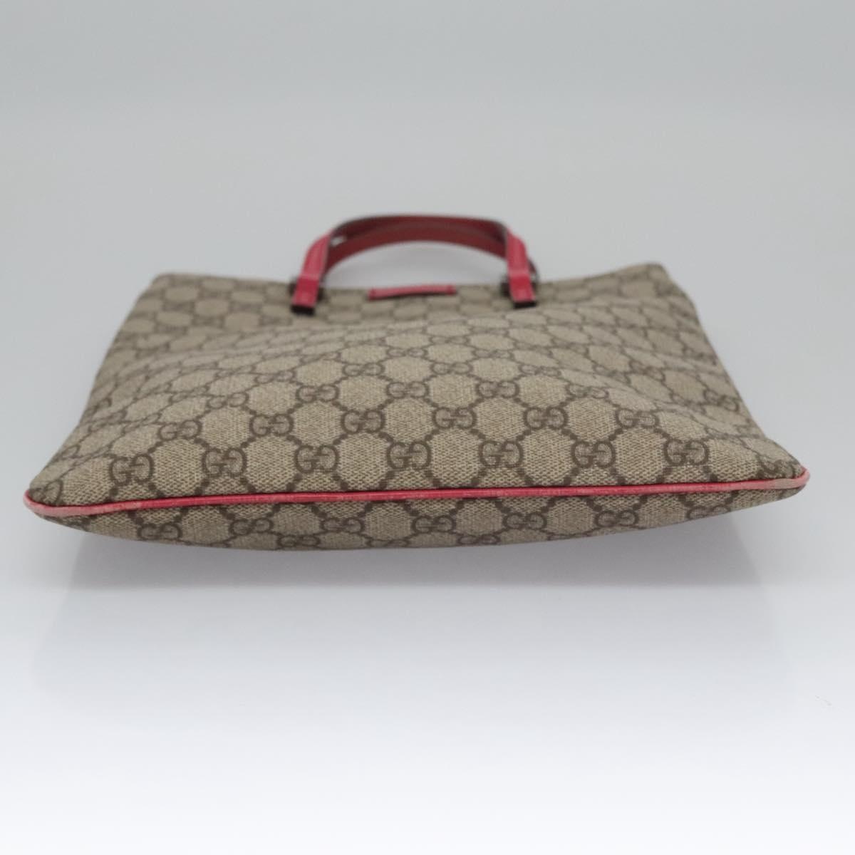GUCCI GG Supreme Tote Bag Pvc Leather Beige Pink - 5