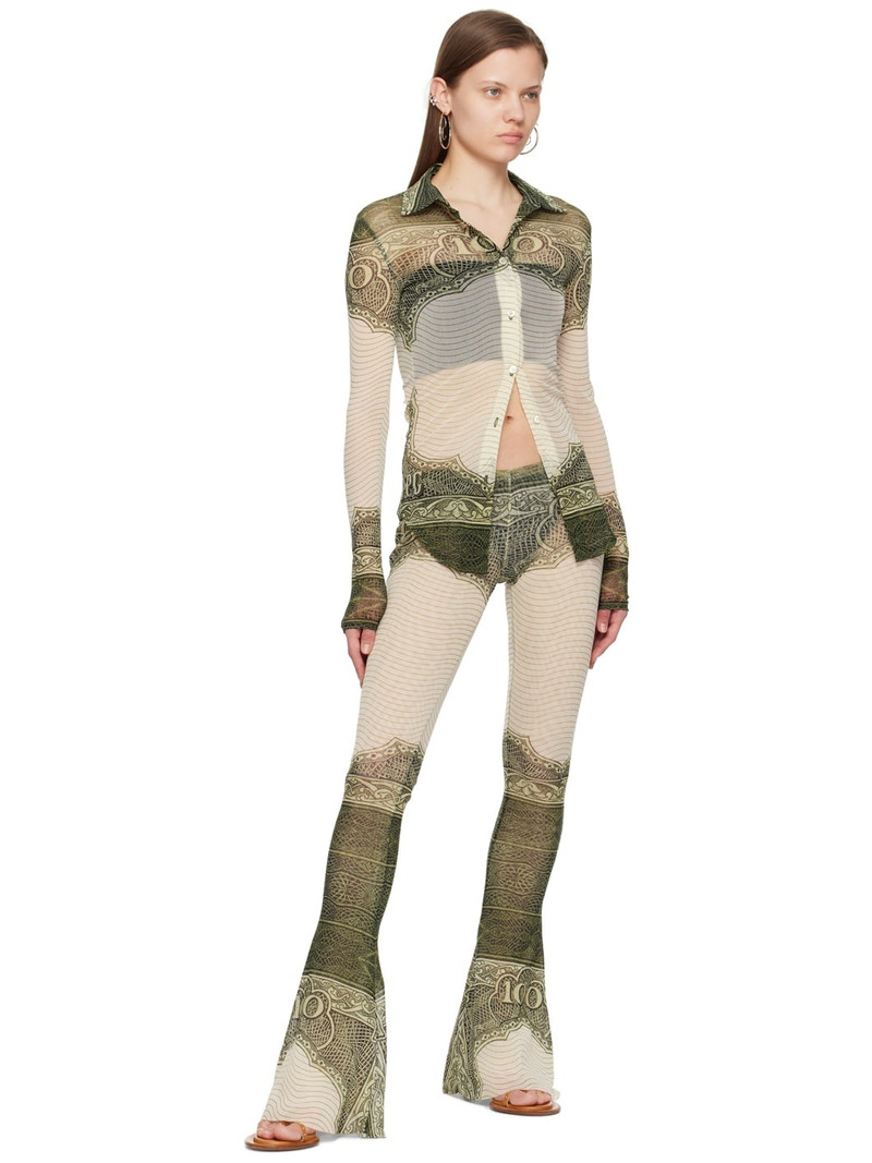 Jean Paul Gaultier Green & Off-White 'The Cartouche' Shirt outlook