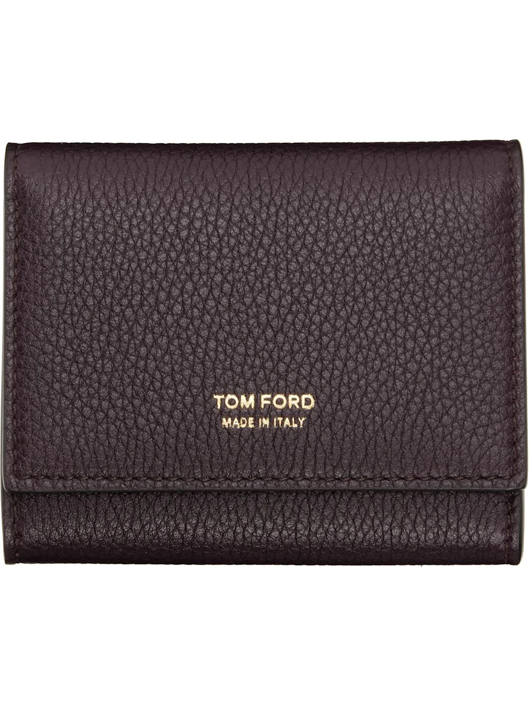 Burgundy Soft Grain Leather Slim Card Holder - 1