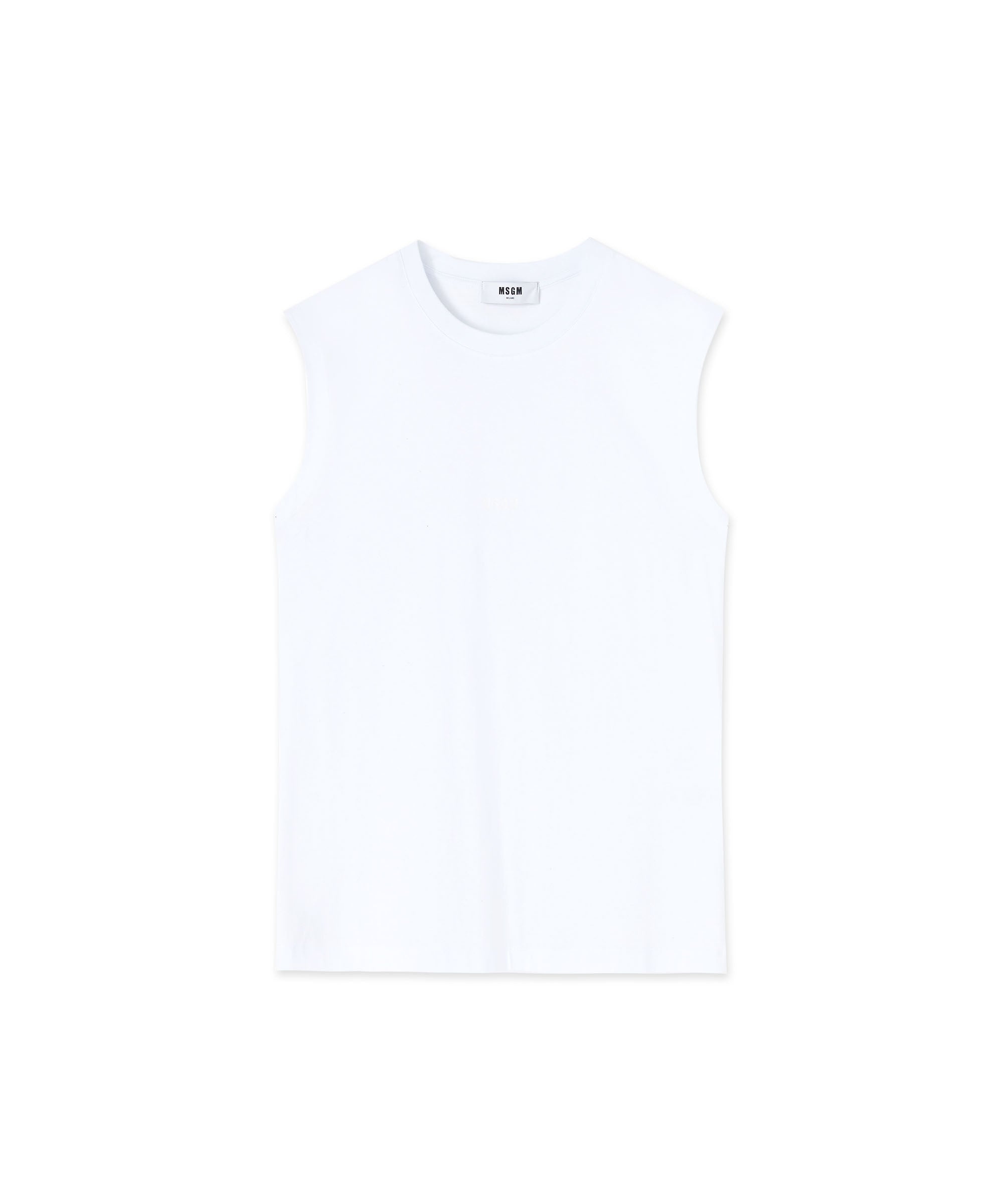 Sleeveless T-Shirt with mini logo - 1