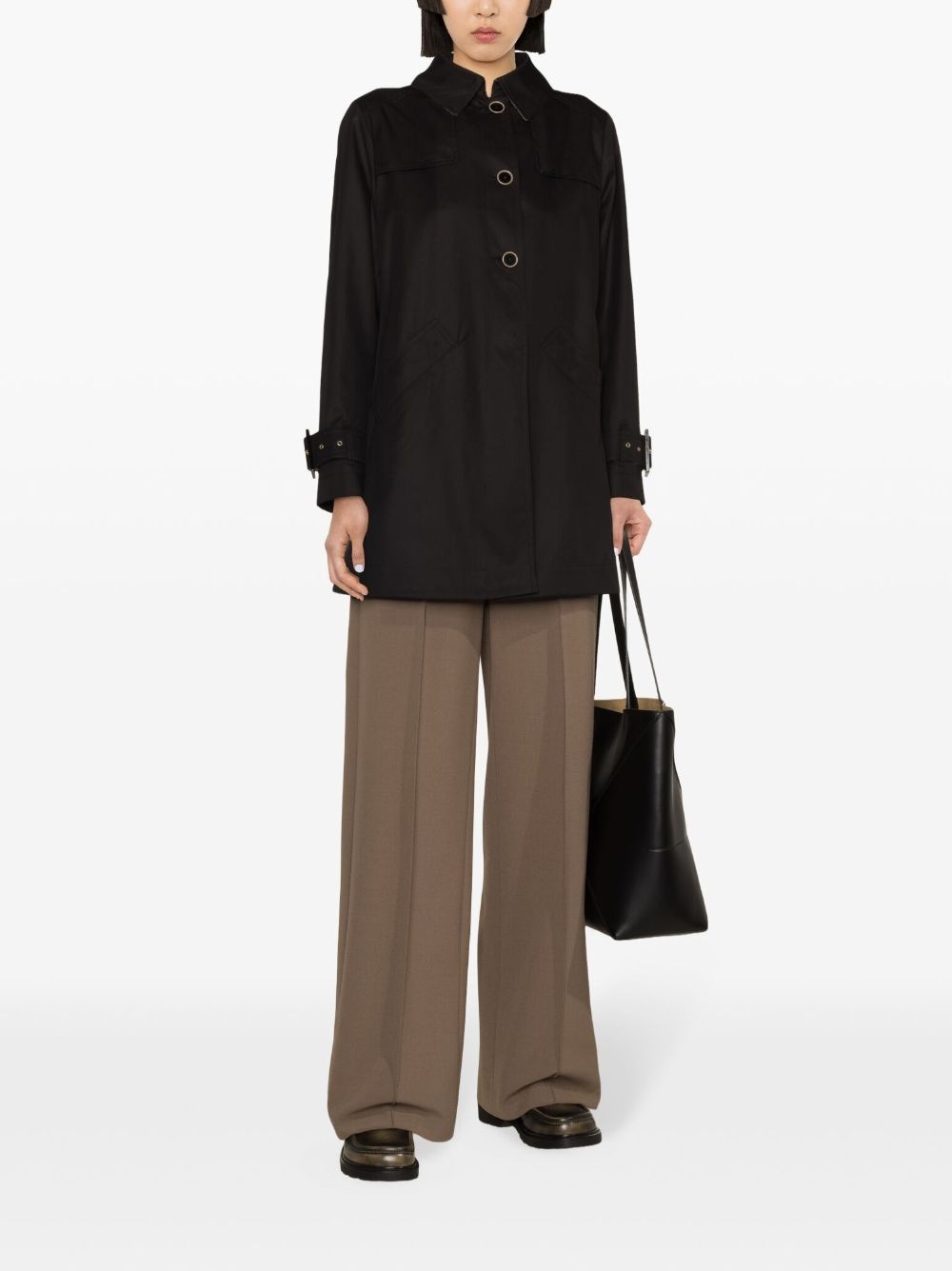 A-line gabardine jacket - 2