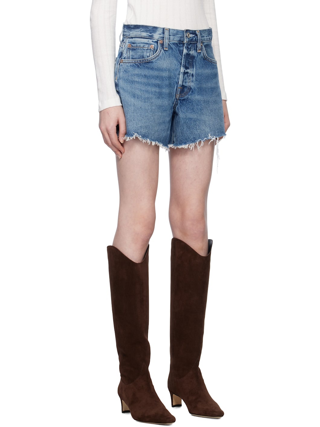 Blue Parker Long Denim Shorts - 2