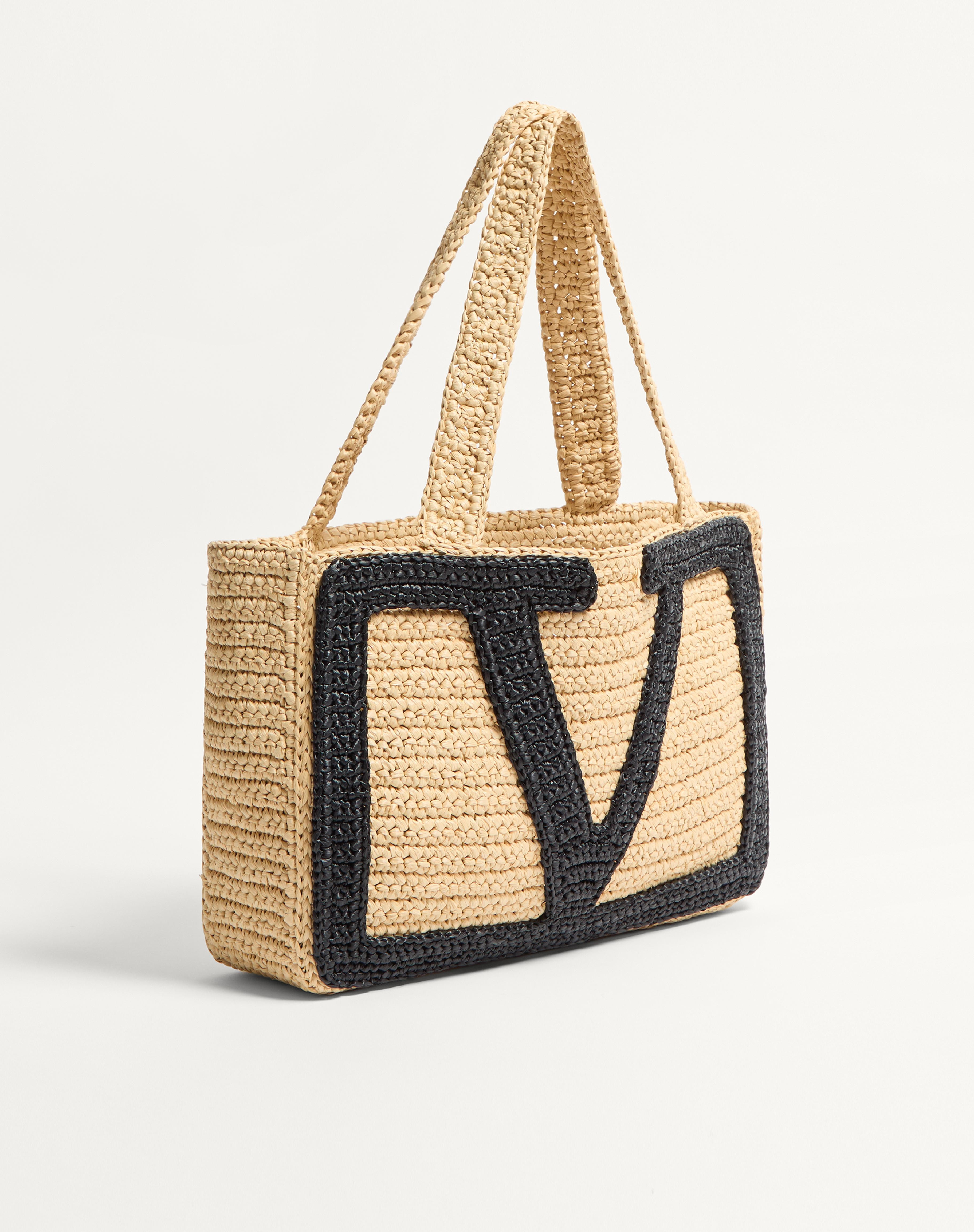VALENTINO GARAVANI VIVA SUPERSTAR MEDIUM SHOPPING BAG IN SYNTHETIC RAFFIA - 3