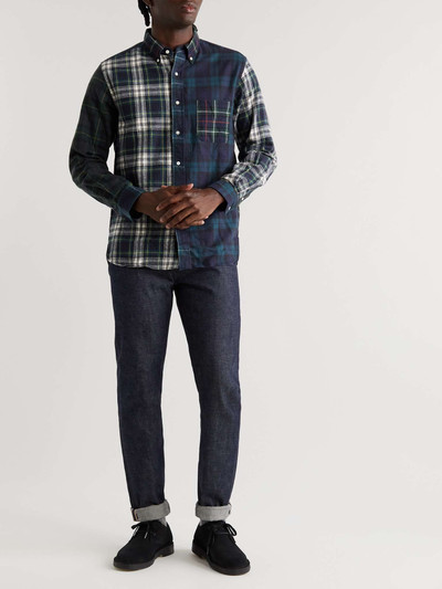 BEAMS PLUS Button-Down Collar Panelled Checked Cotton-Flannel Shirt outlook