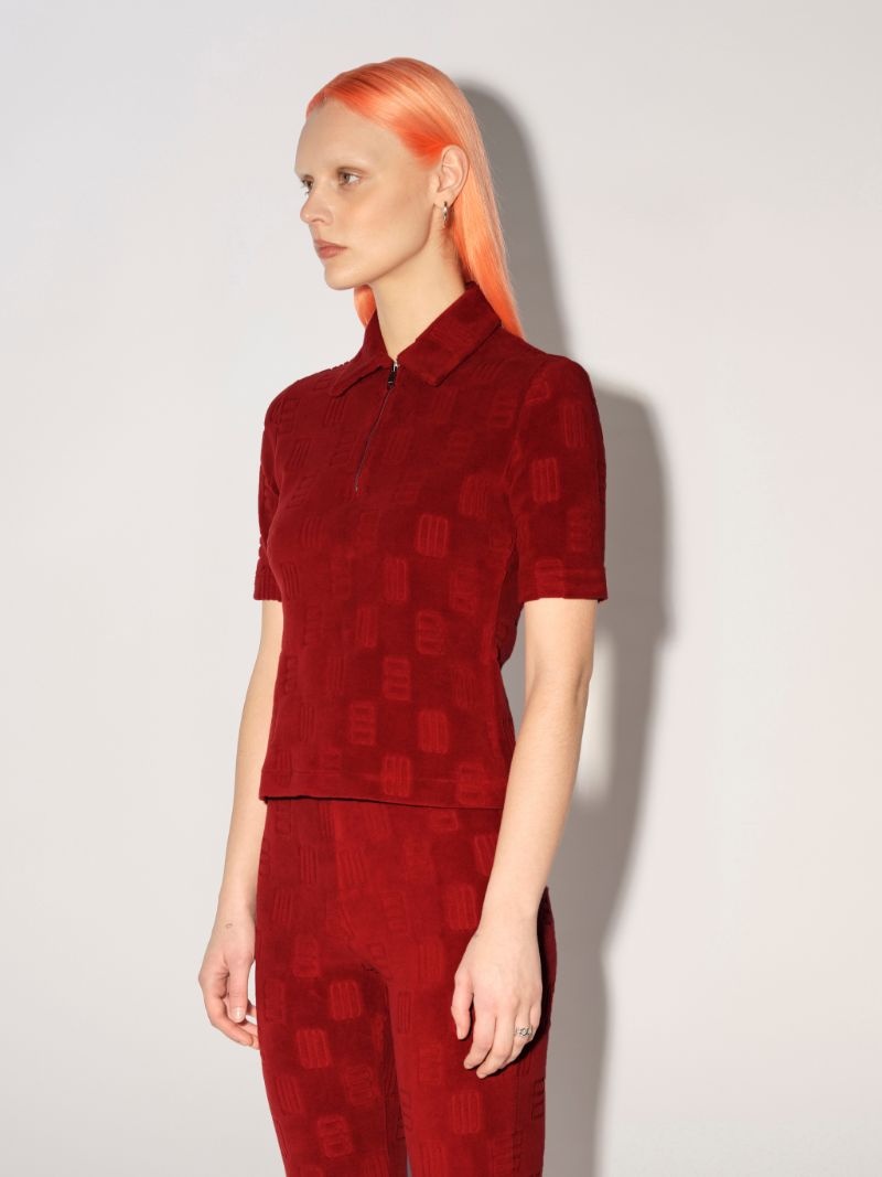 MONOGRAM ZIPPED MINI POLO - 6
