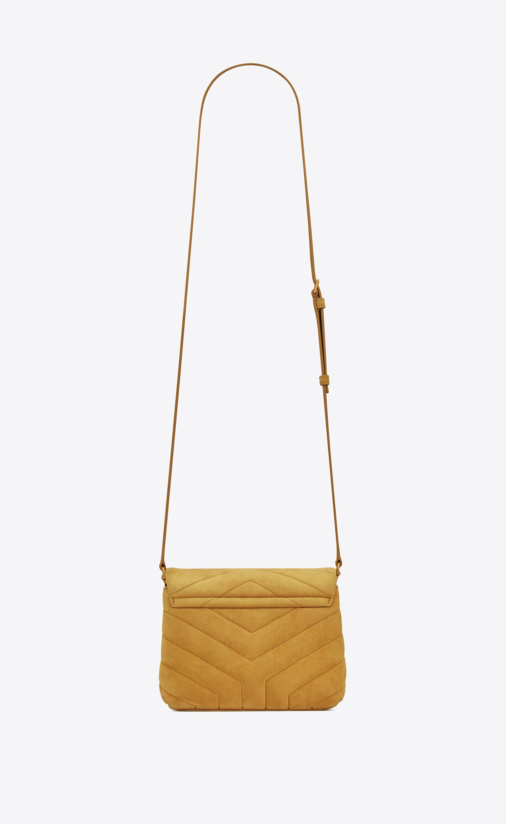 loulou toy strap bag in matelassé "y" suede - 3