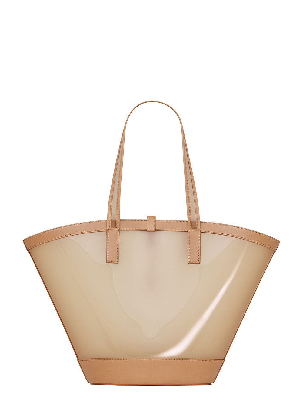 Saint Laurent Women 'Panier Medium' Beige Tote Bag With Cassandre In Vinyl And Leather Woman - 3
