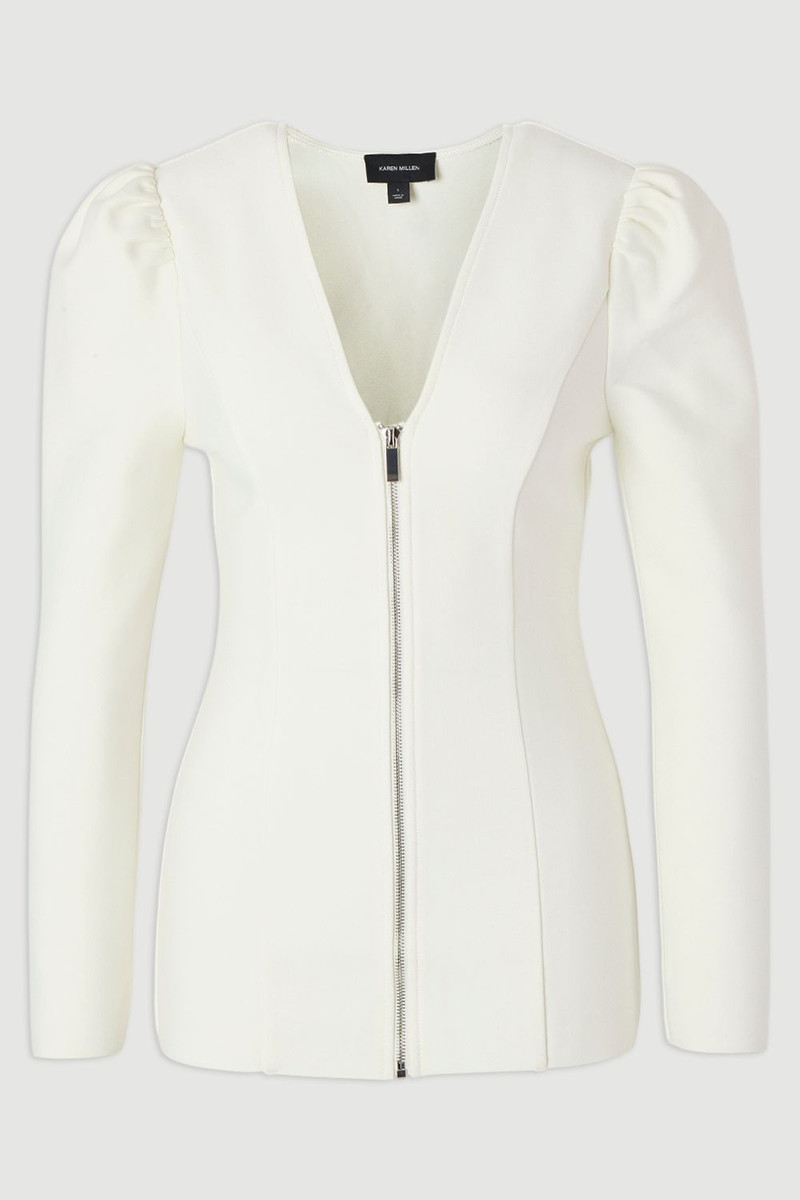 Fitted Figure Form Zip Through Jacket 4