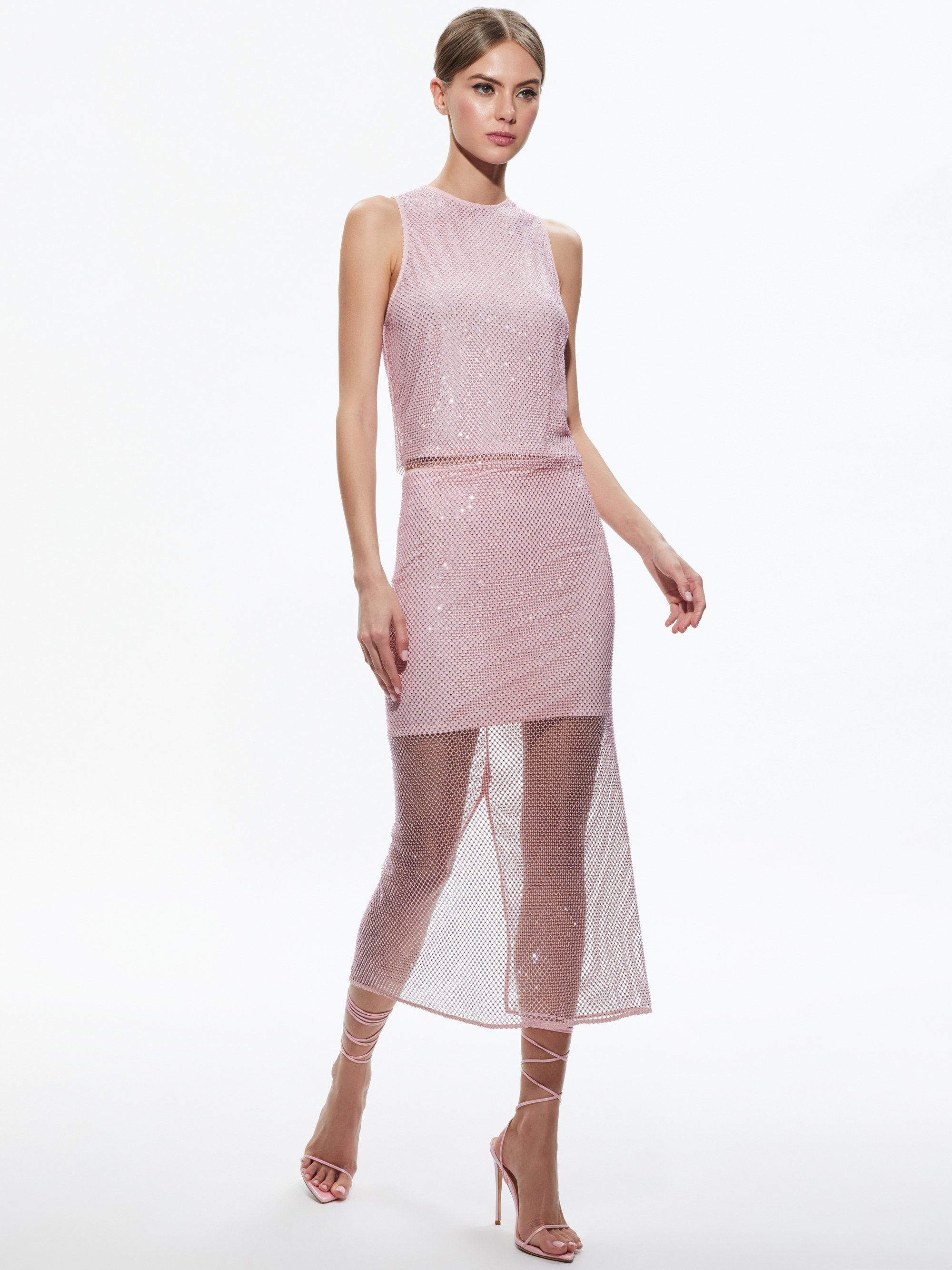 MAEVE CRYSTAL EMBELLISHED MIDI SKIRT - 6