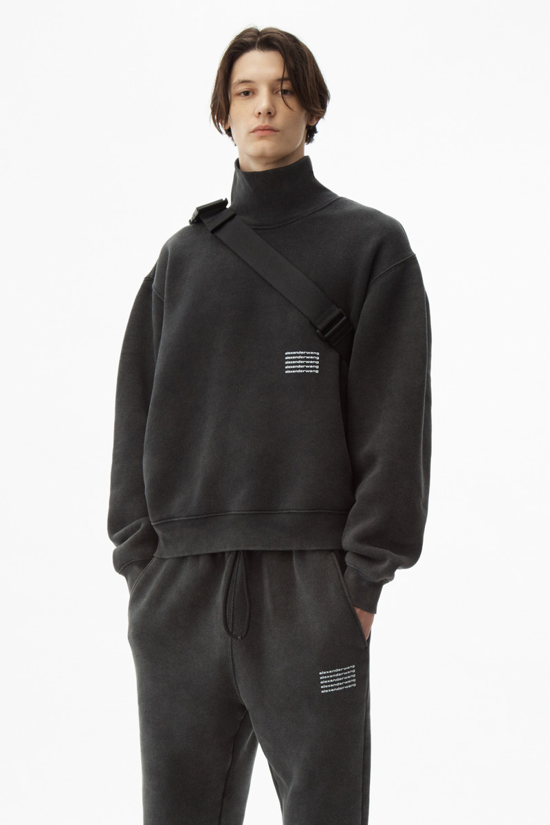 Alexander Wang ACID WASH HIGH NECK PULLOVER outlook