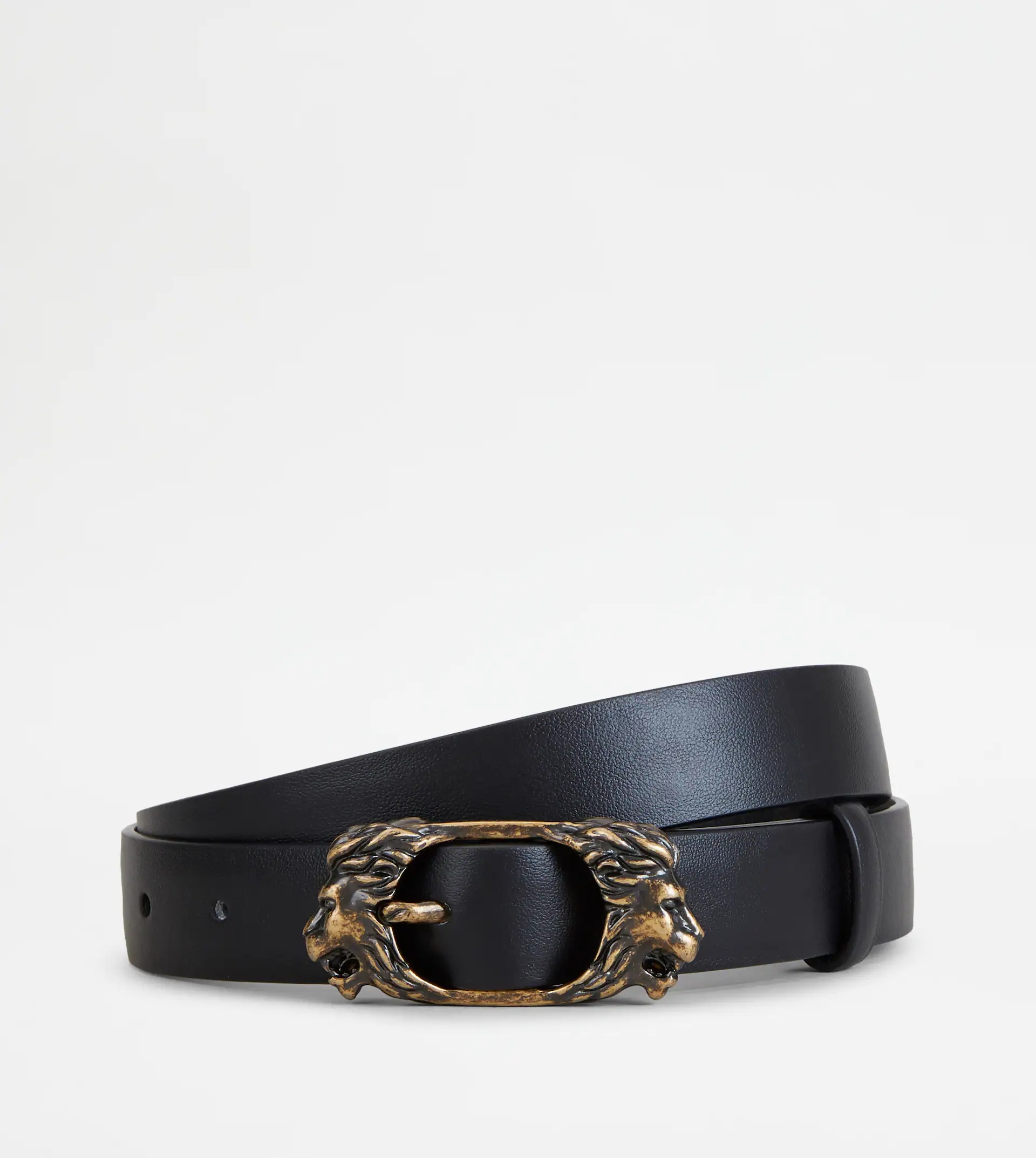BELT IN LEATHER - BLACK - 1