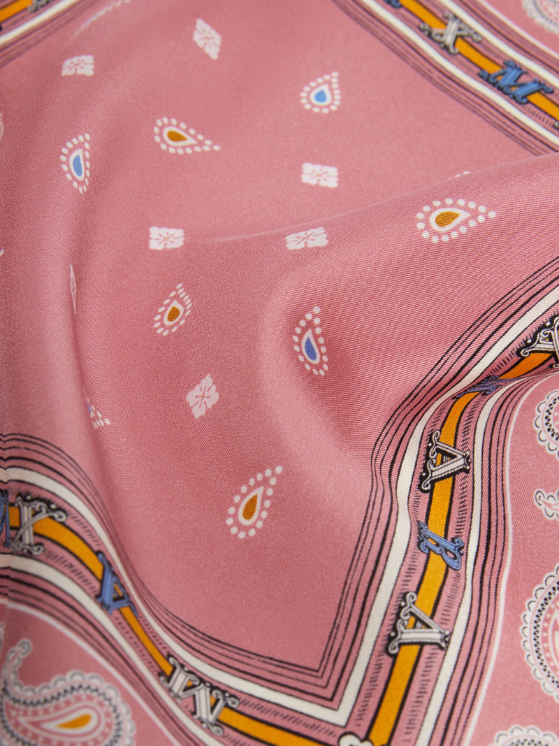 UMIDO Printed silk twill pocket square - BEIGE PINK 3