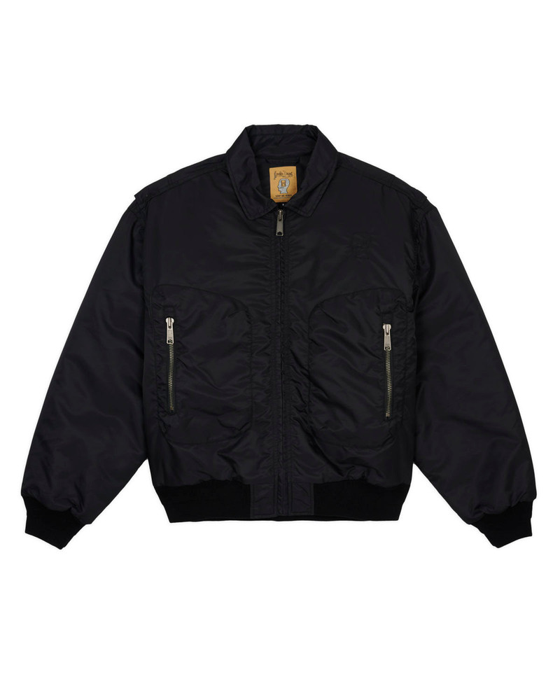 Embroidered 3D Flight Jacket - Black 1