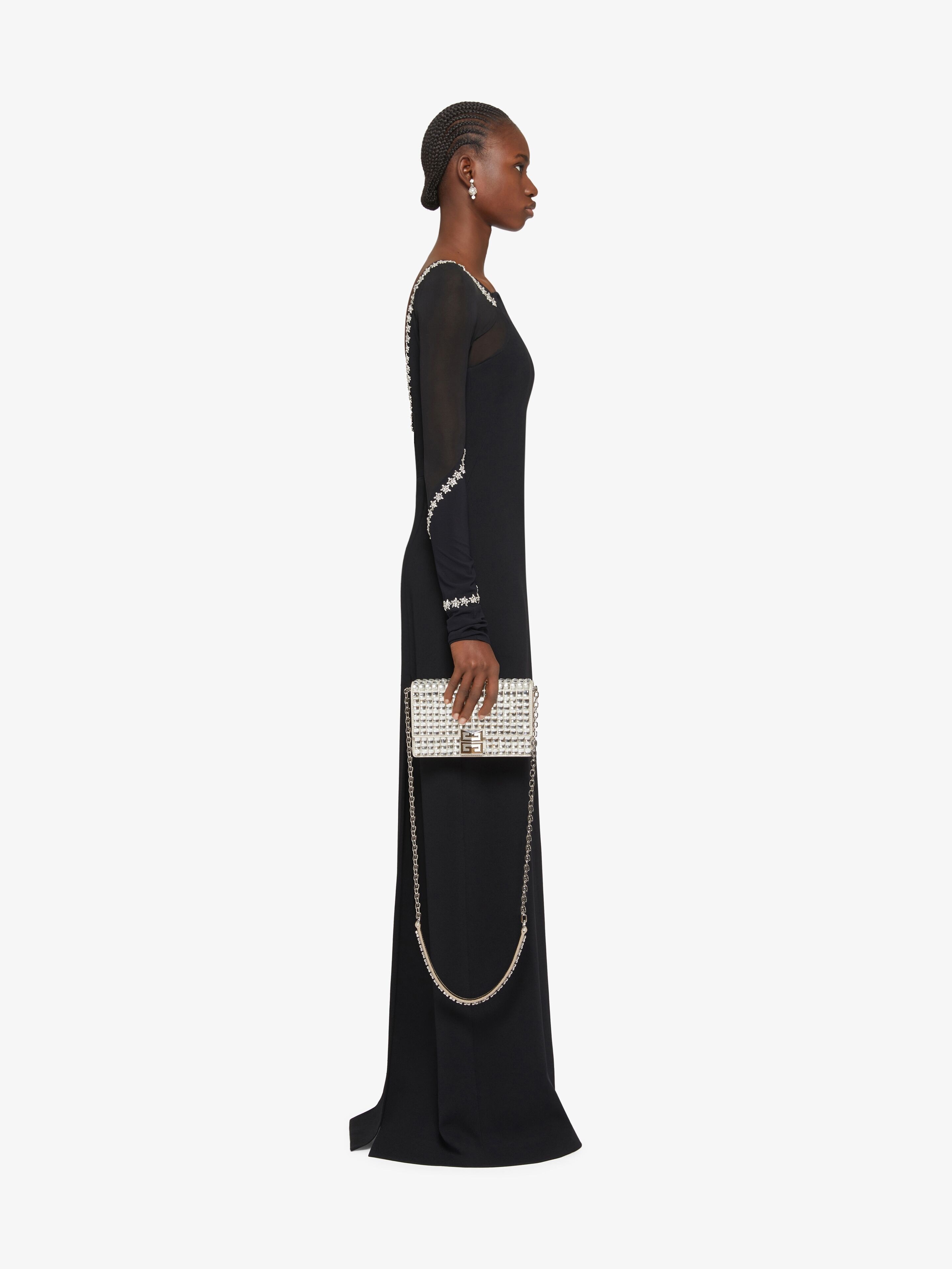 EVENING DRESS WITH CRYSTAL DETAILS - 3