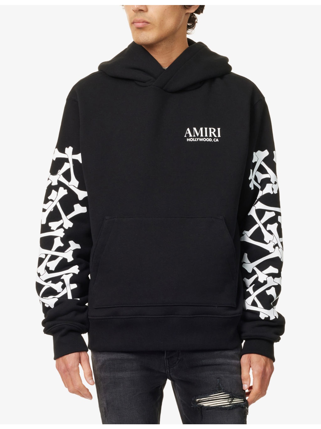 Bones Stacked Embellished Cotton Hoody - 3
