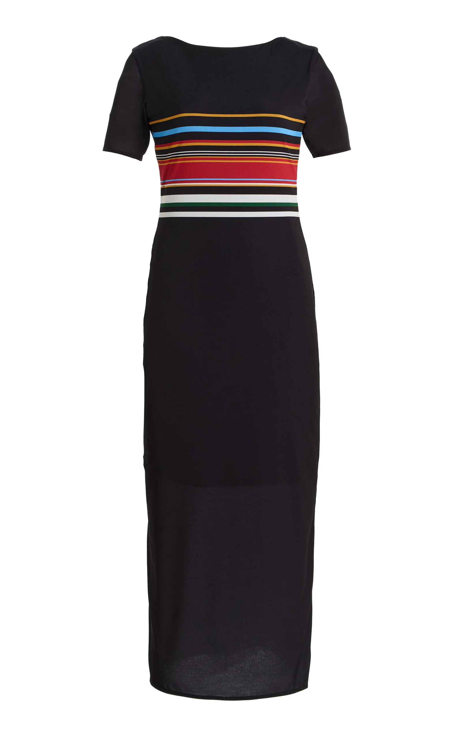 Exclusive Alessia Striped Jersey Maxi Dress black - 1