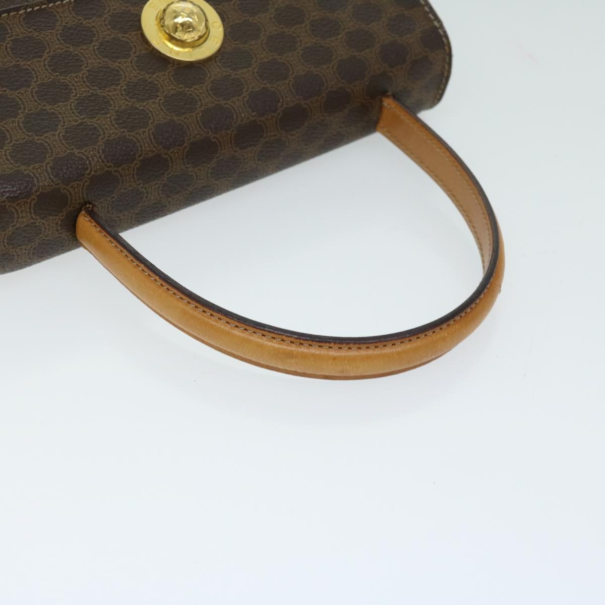 CELINE Macadam Canvas Hand Bag Pvc Brown - 7