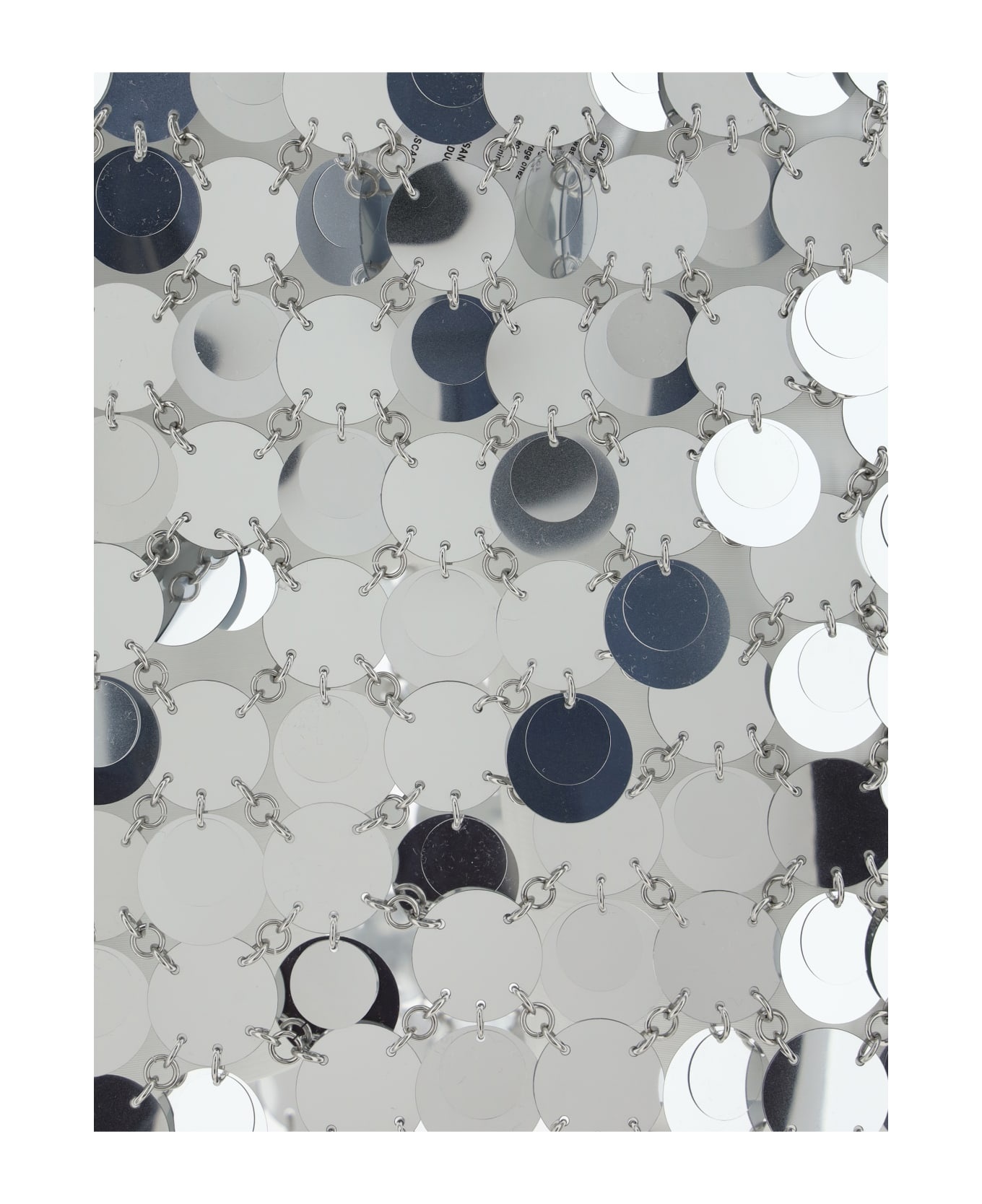 Mini Skirt With Circular Mirror Effect Discs - 3