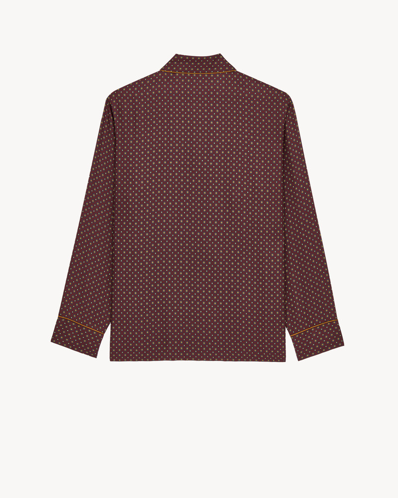 PAJAMA-STYLE SHIRT IN HEXAGON SILK TWILL 3
