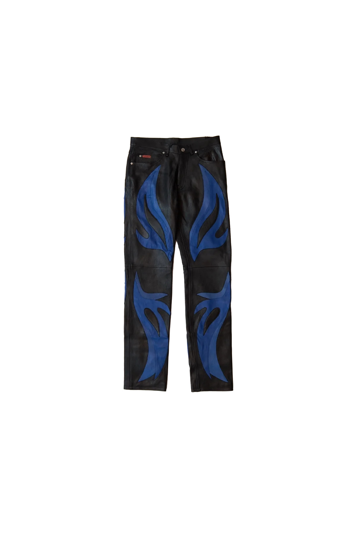Martine Rose Applique Leather Trousers Black - 1