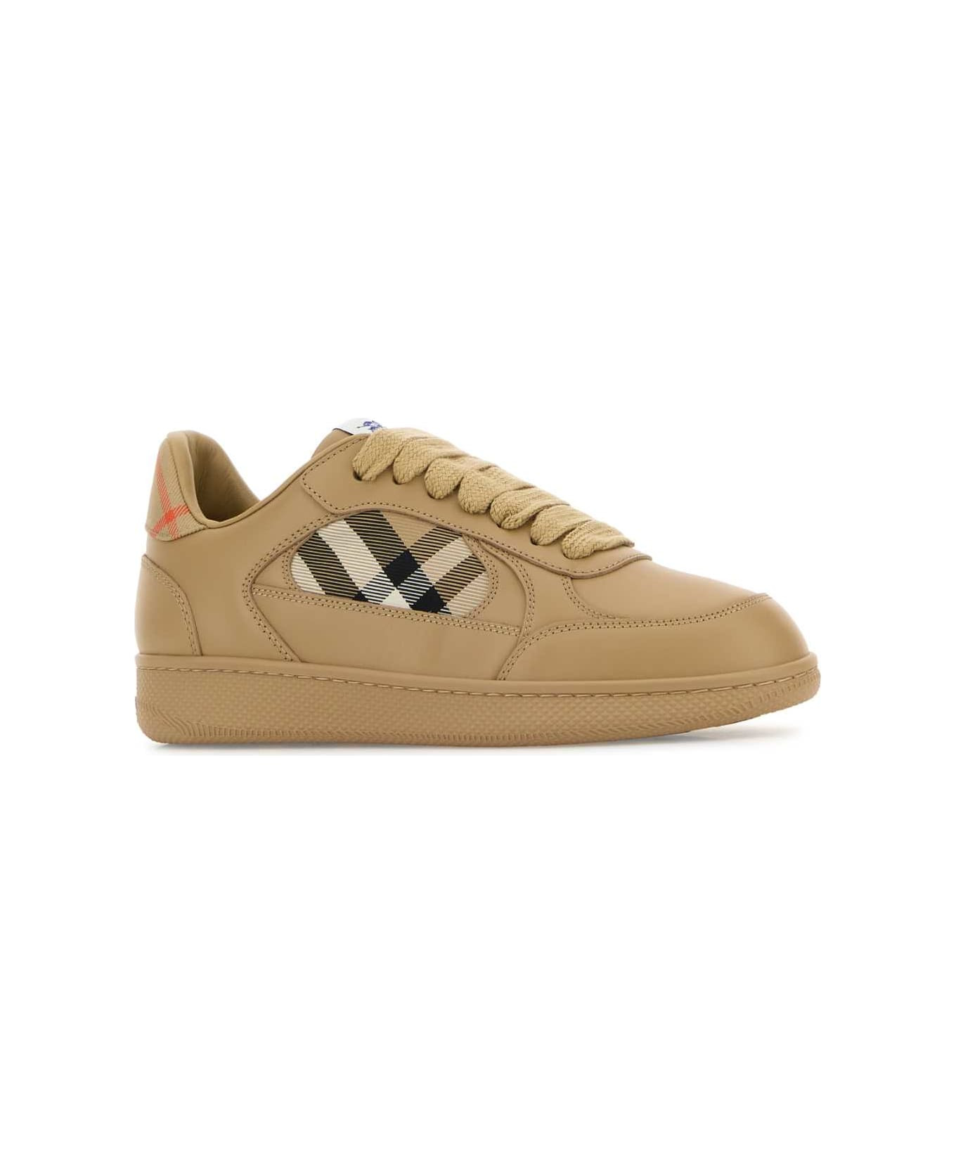 Beige Leather Terrace Sneakers - 2