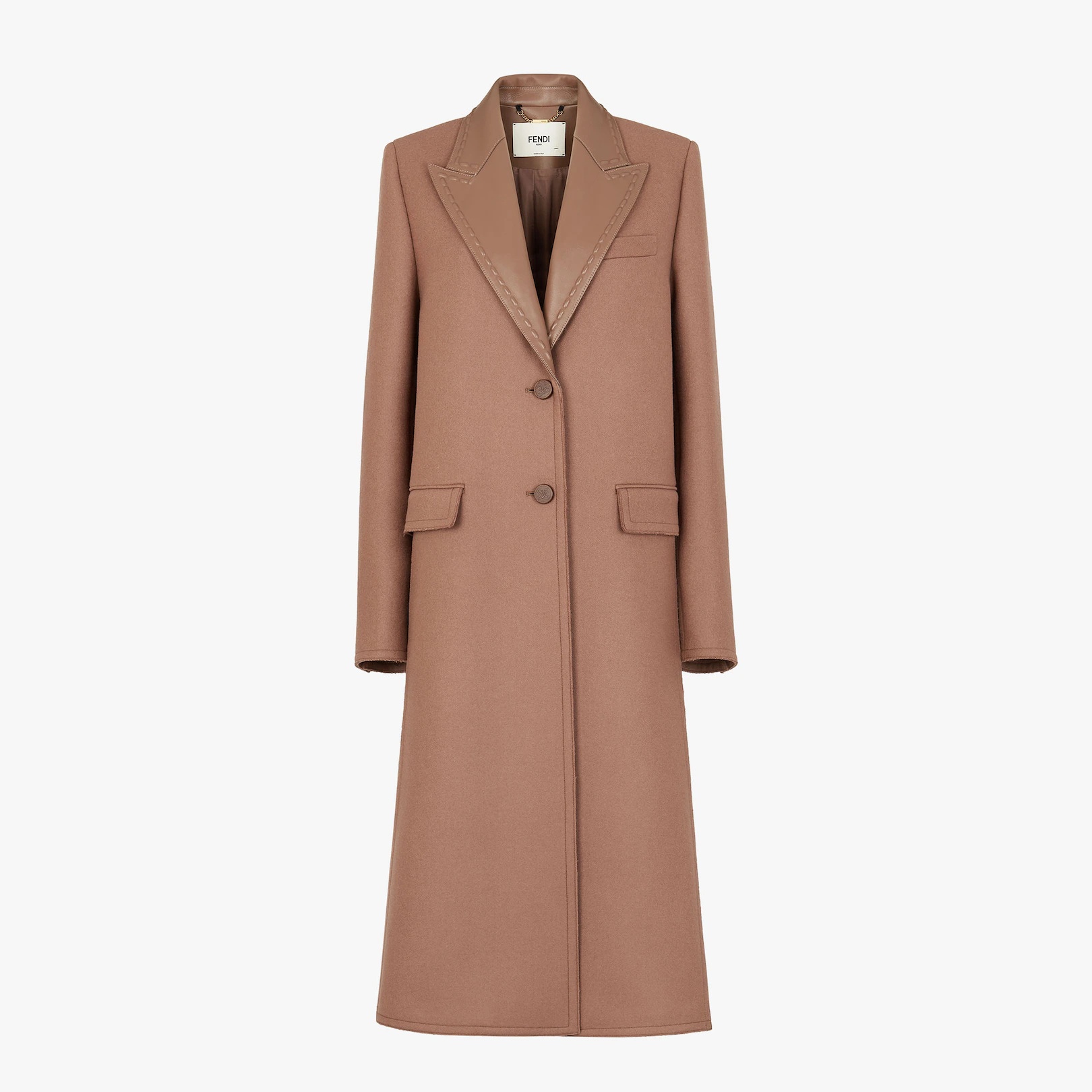 Brown wool coat - 1