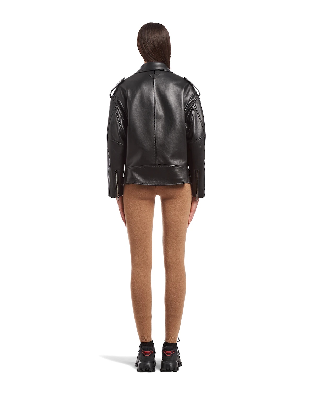 Leather biker jacket - 4