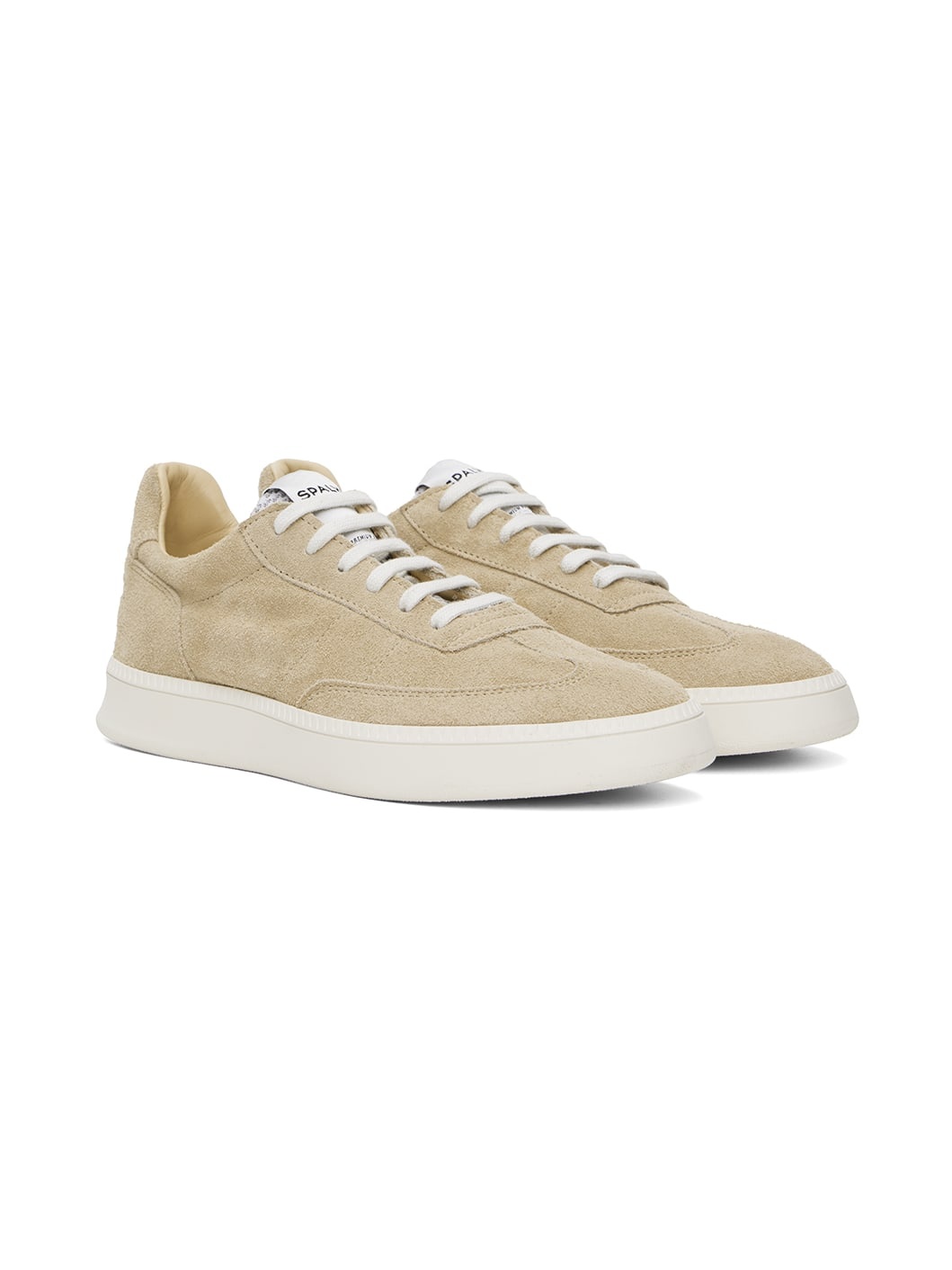 Beige Smash Low Suede Sneakers - 4