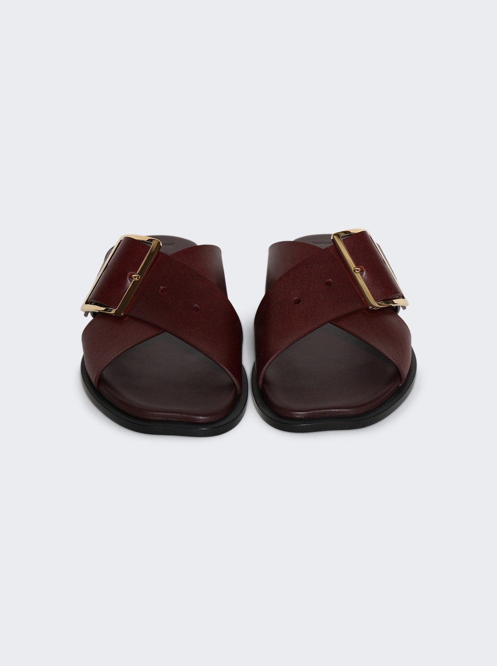 Petal Belt Flat Sandal Burgundy - 5