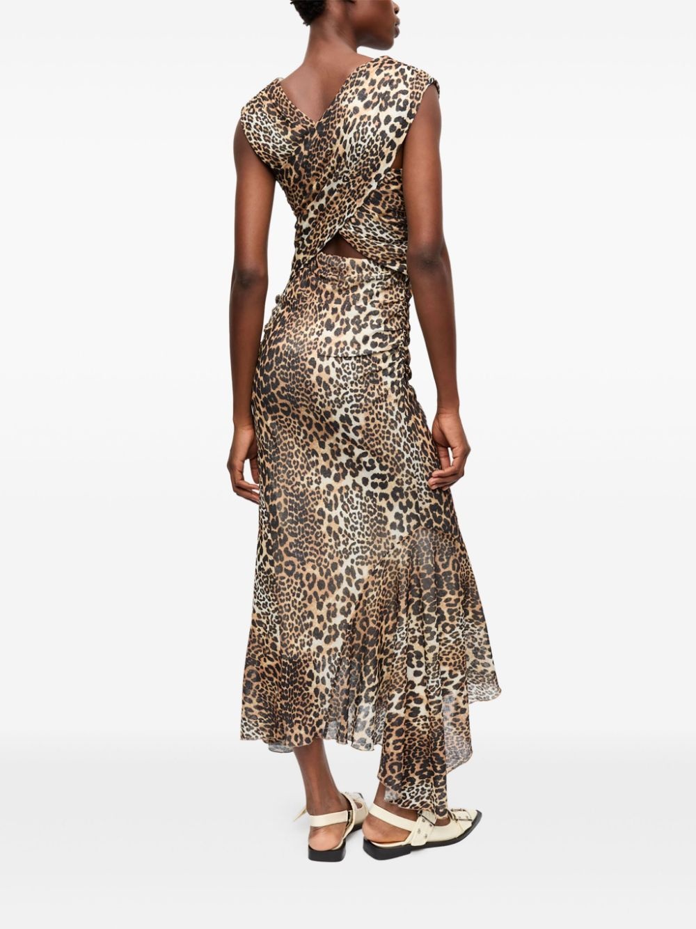 leopard-print maxi dres - 3