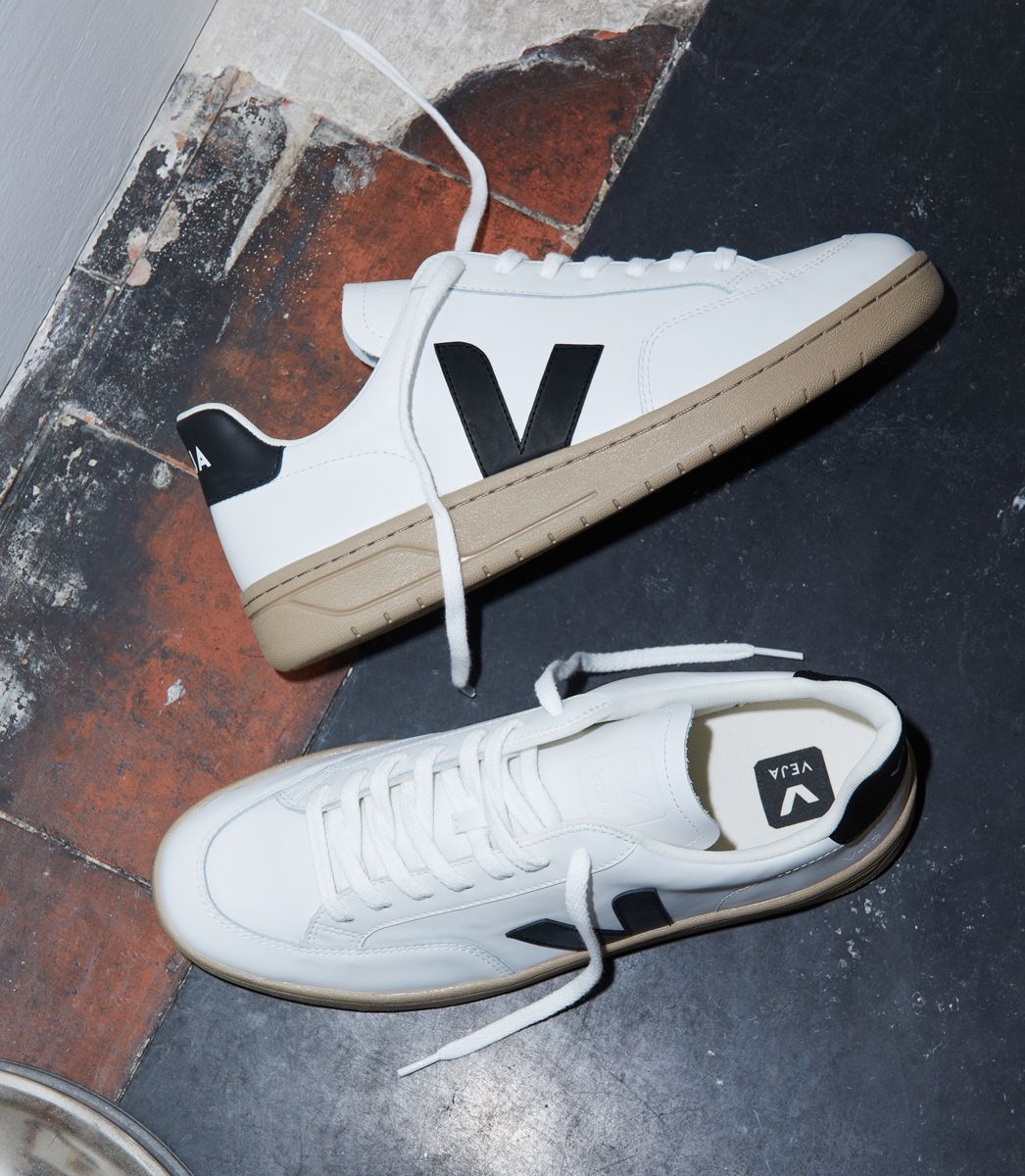 V-12 LEATHER WHITE BLACK DUNE - 5