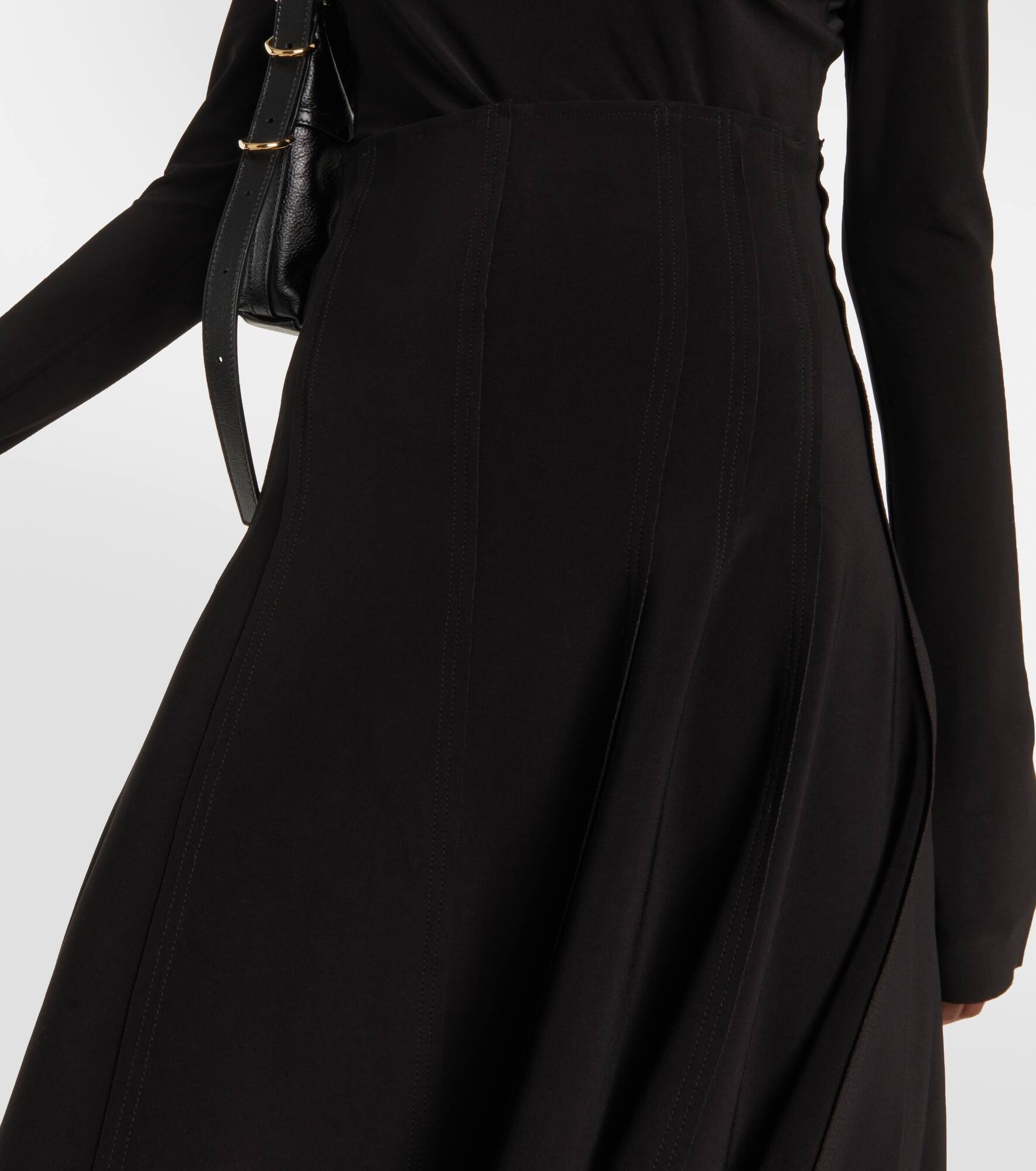 Grace high-rise jersey midi skirt - 4