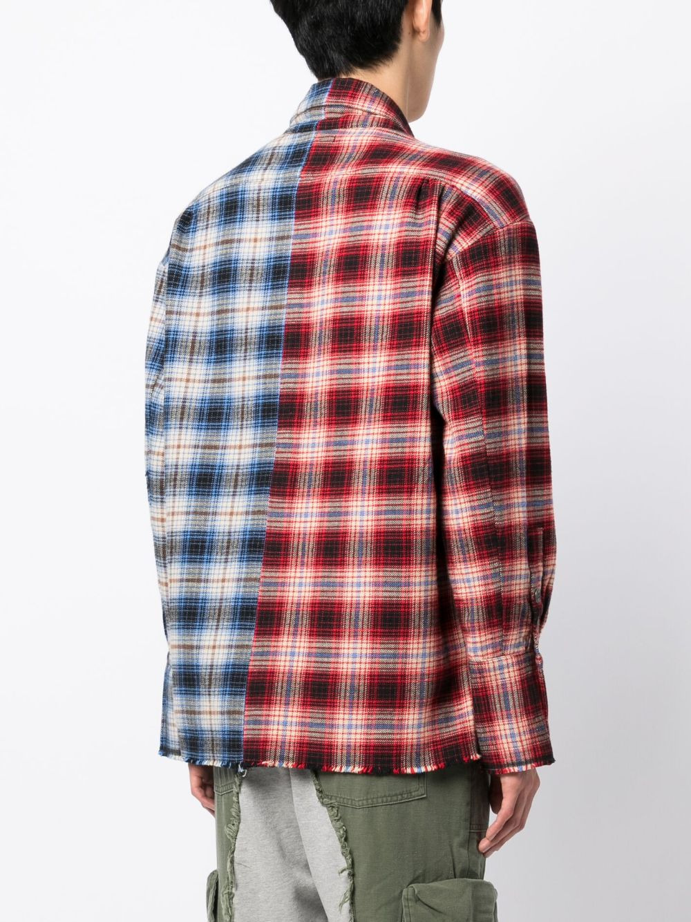 check-pattern cotton shirt - 4