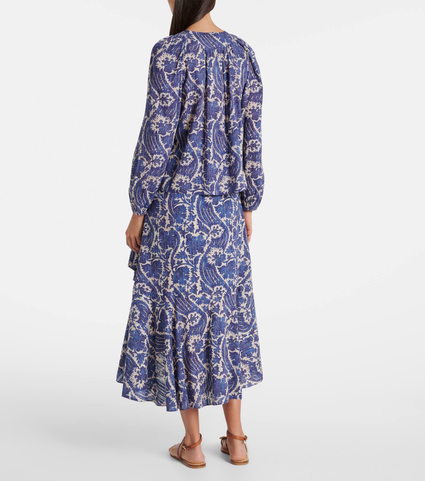 Brea printed cotton-blend blouse - 3
