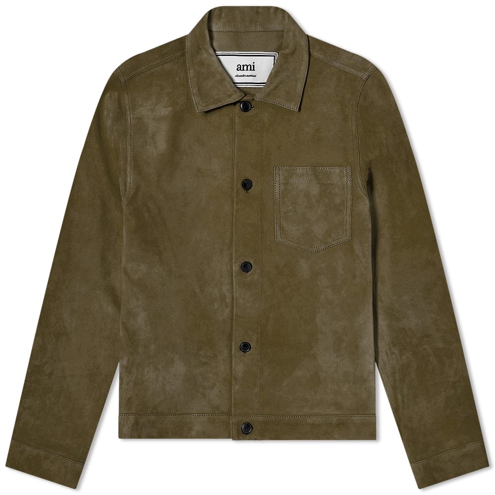 AMI Suede Shirt Jacket - 1