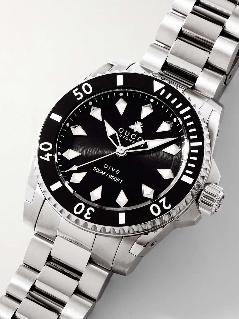 Dive 40mm Stainless Steel Watch 4