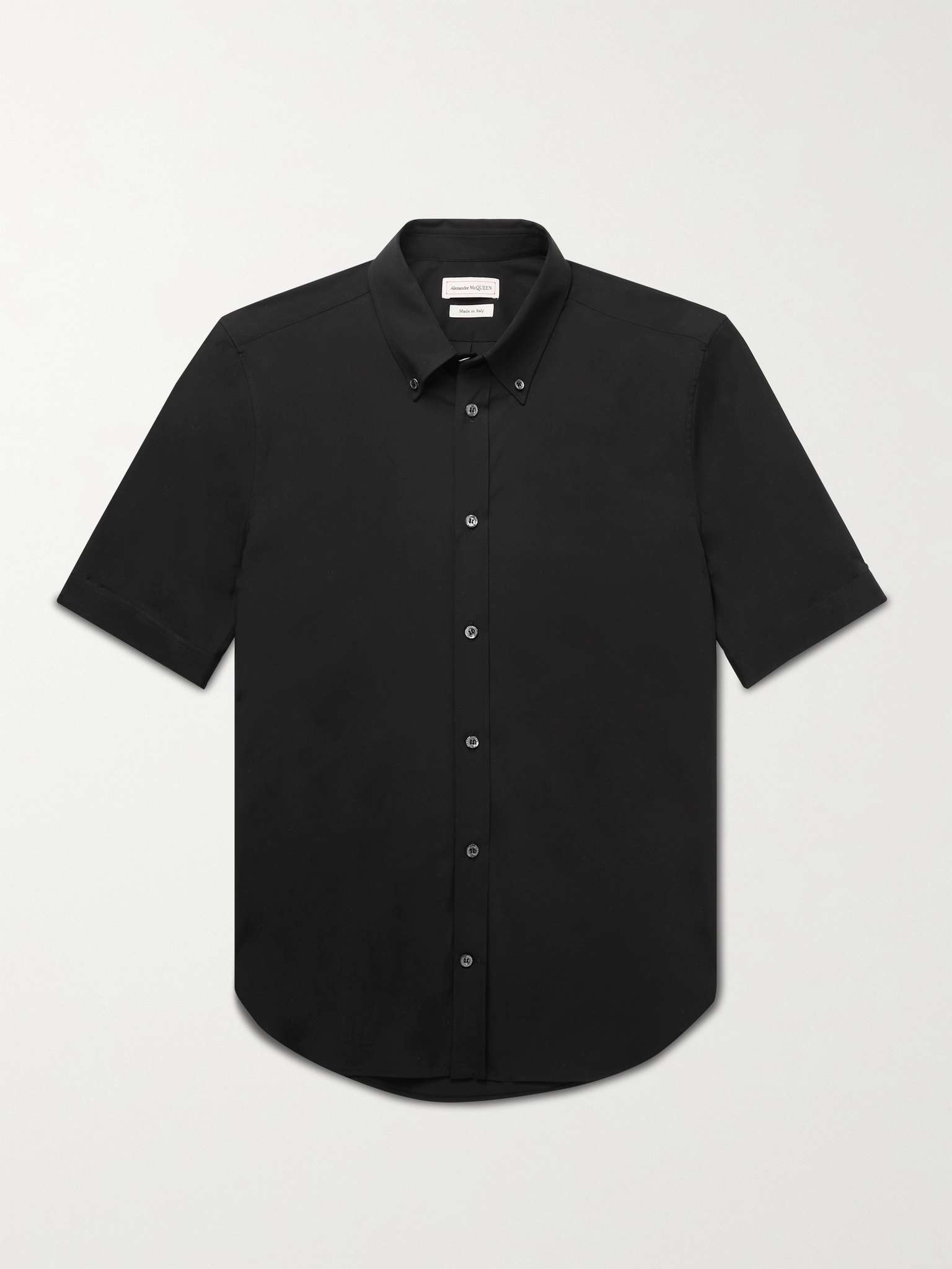 Alexander McQueen Brad Pitt Slim-Fit Button-Down Collar Cotton-Blend Poplin  Shirt | REVERSIBLE