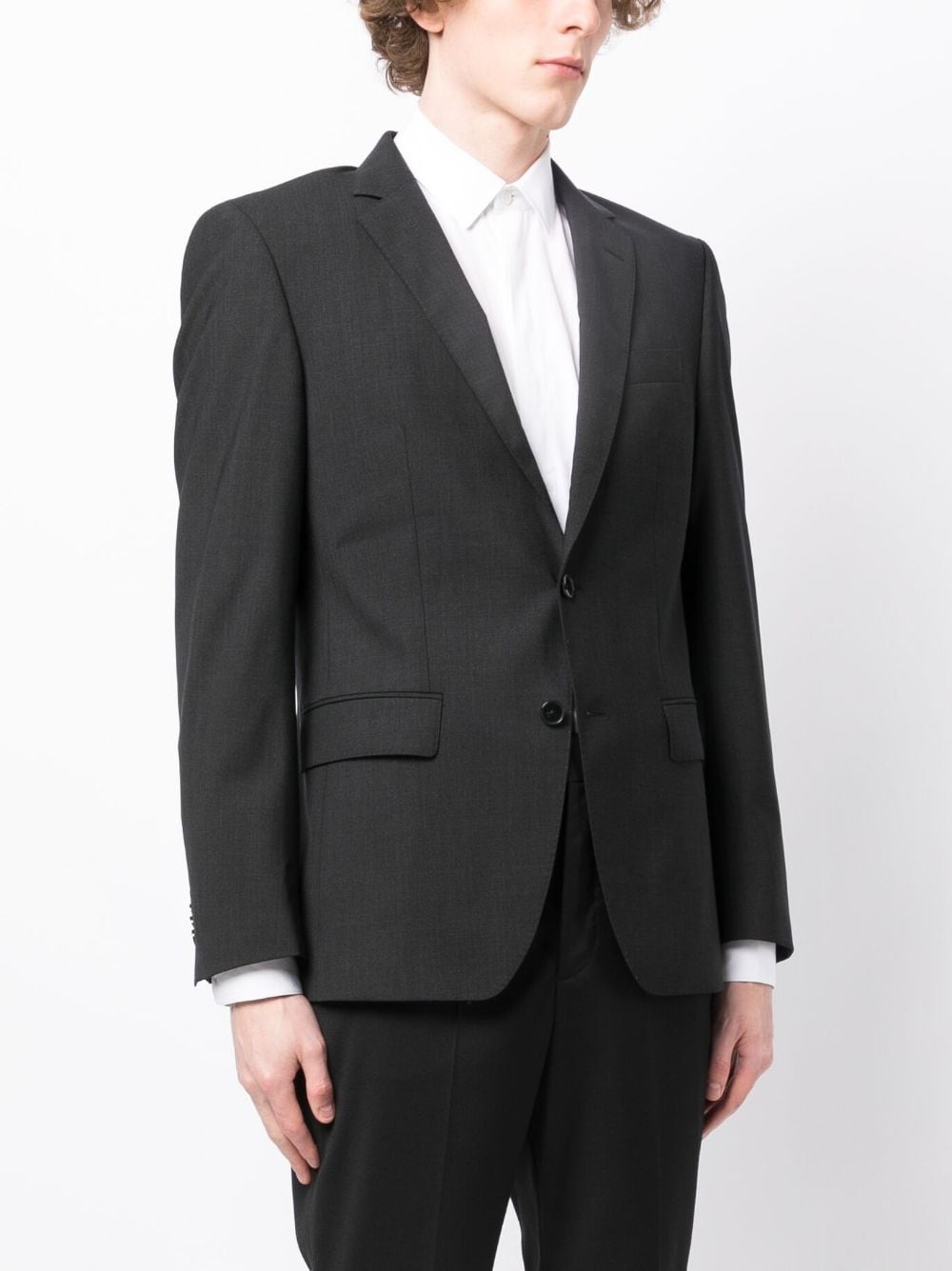 single-breasted stretch-wool blazer - 3