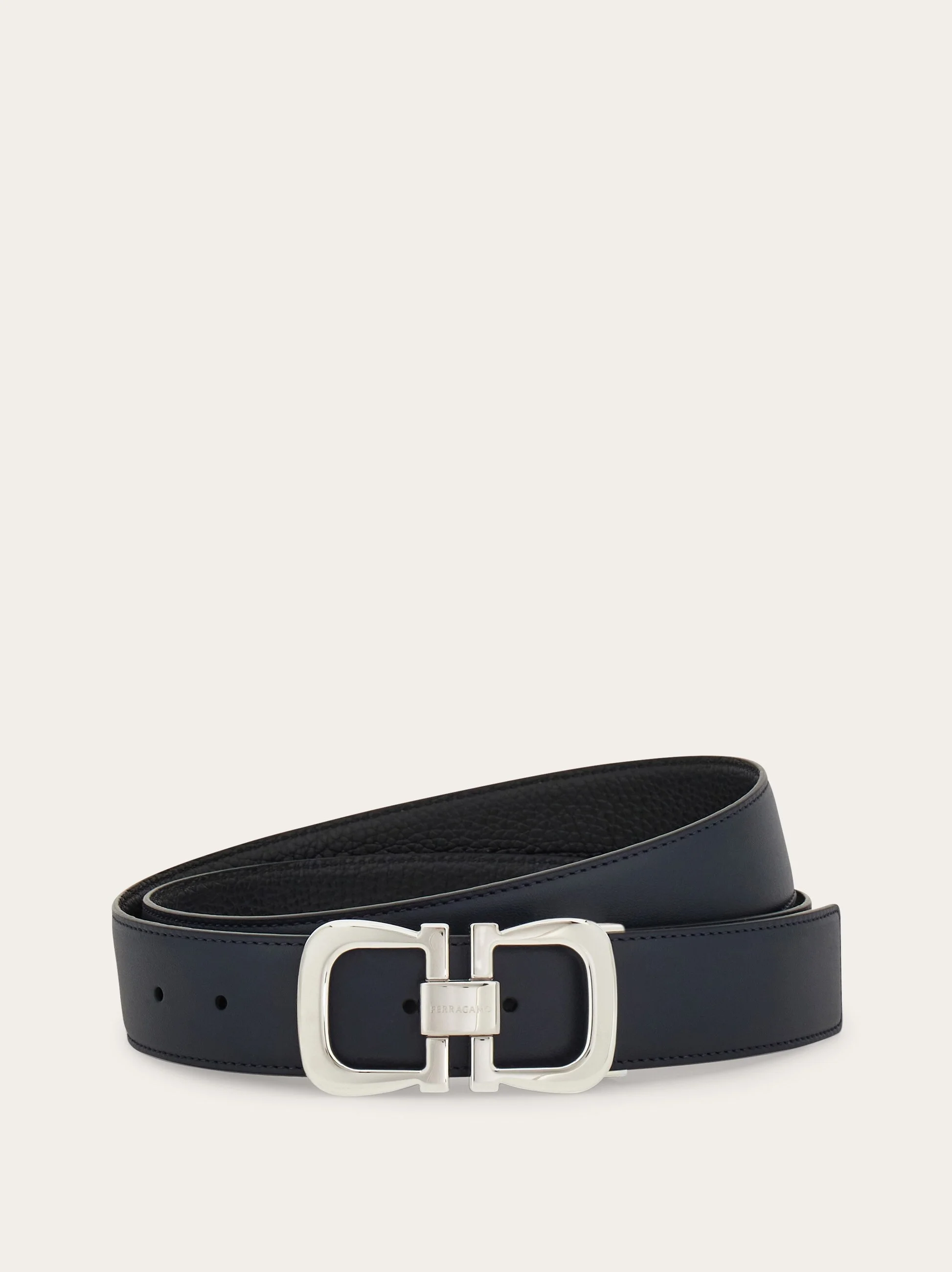 Reversible and adjustable Gancini belt - 1