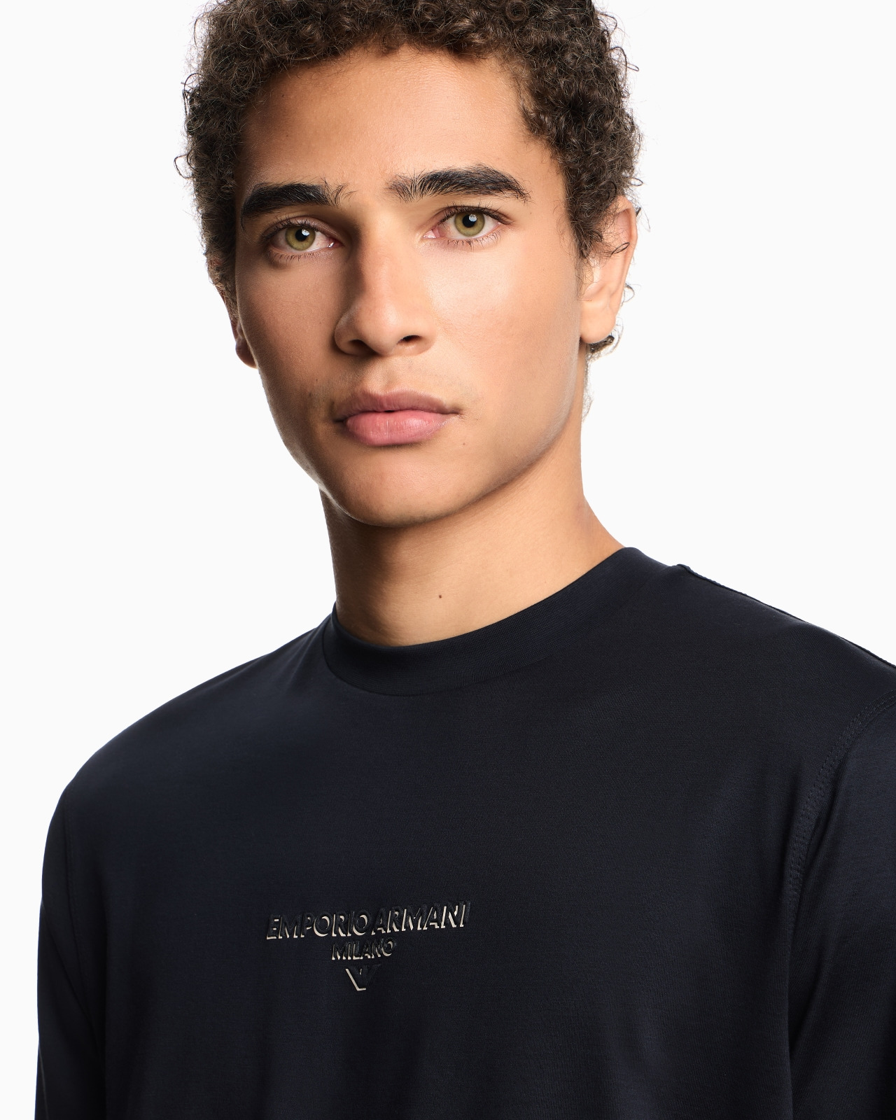 LYOCELL BLEND JERSEY T-SHIRT WITH 3D-EFFECT LOGO - 5