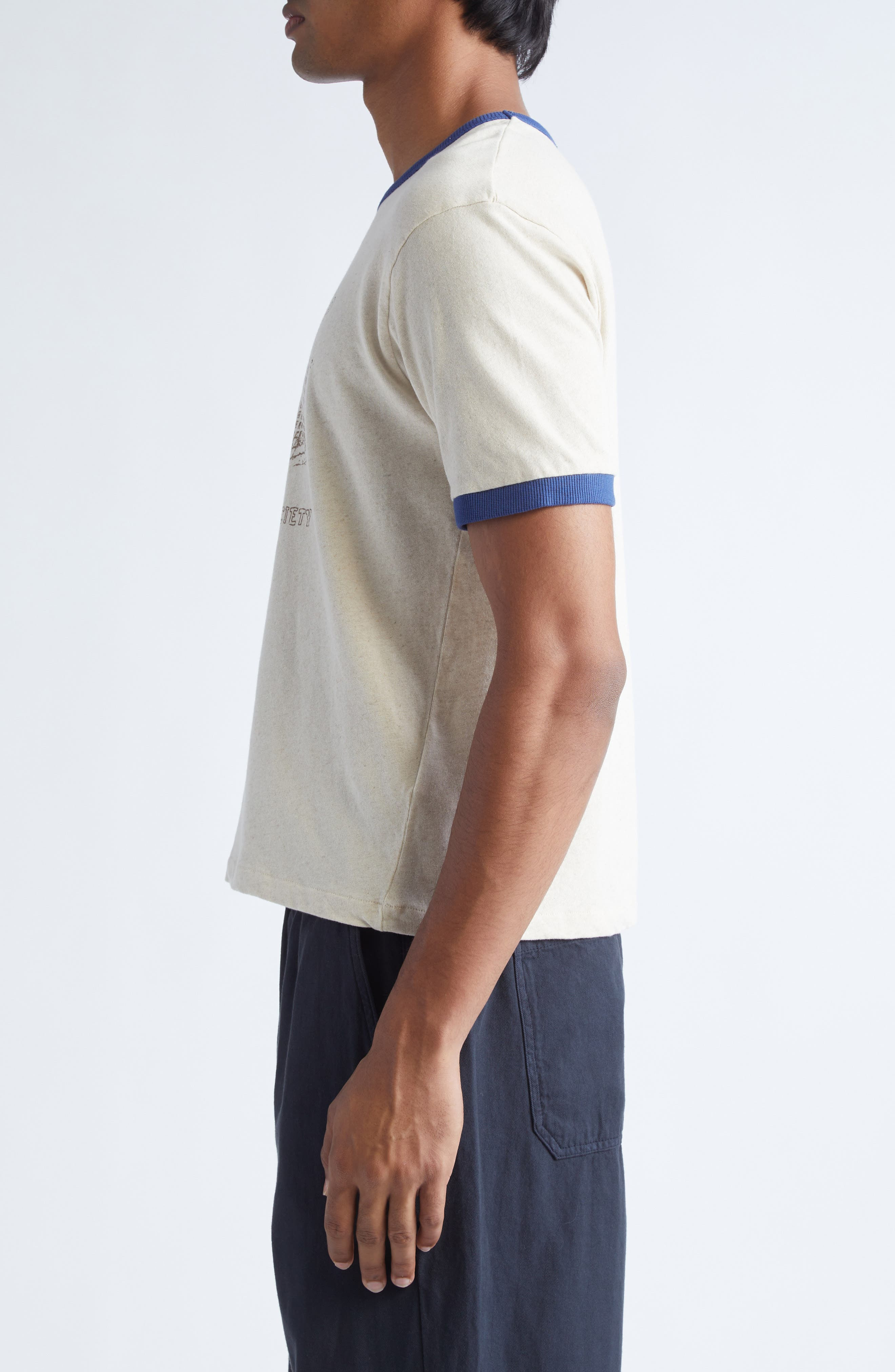 PALMES Remember Ringer Graphic T-Shirt in Broken White at Nordstrom - 4