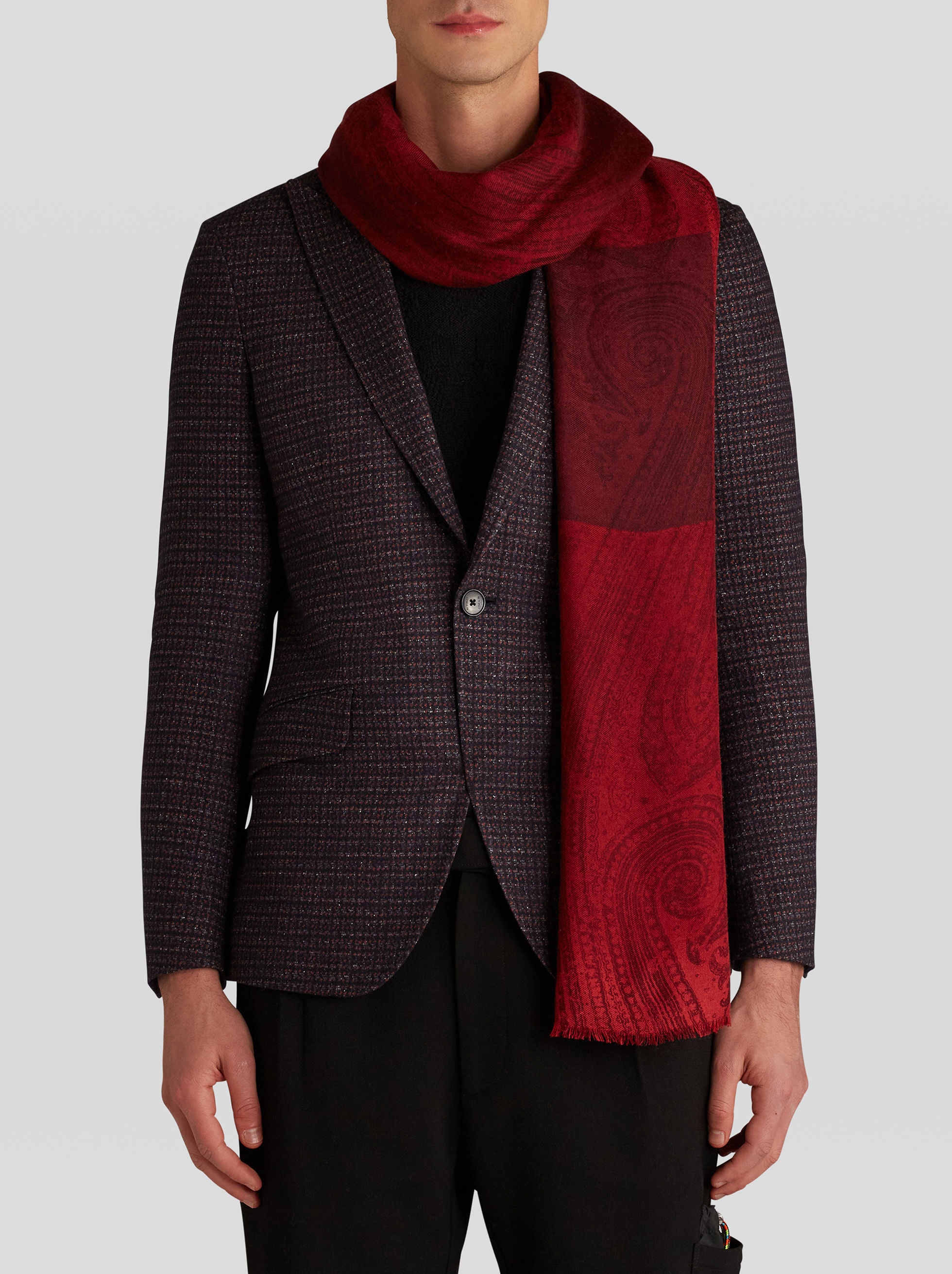 SCARF WITH PAISLEY IMPRINT - 2