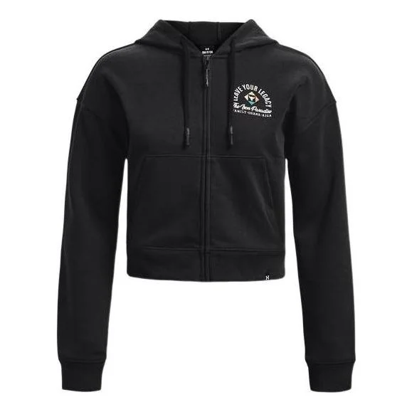 (WMNS) Armour Project Rock Heavyweight Terry Family Full-Zip Jacket '블랙' 1379002-001 - 1