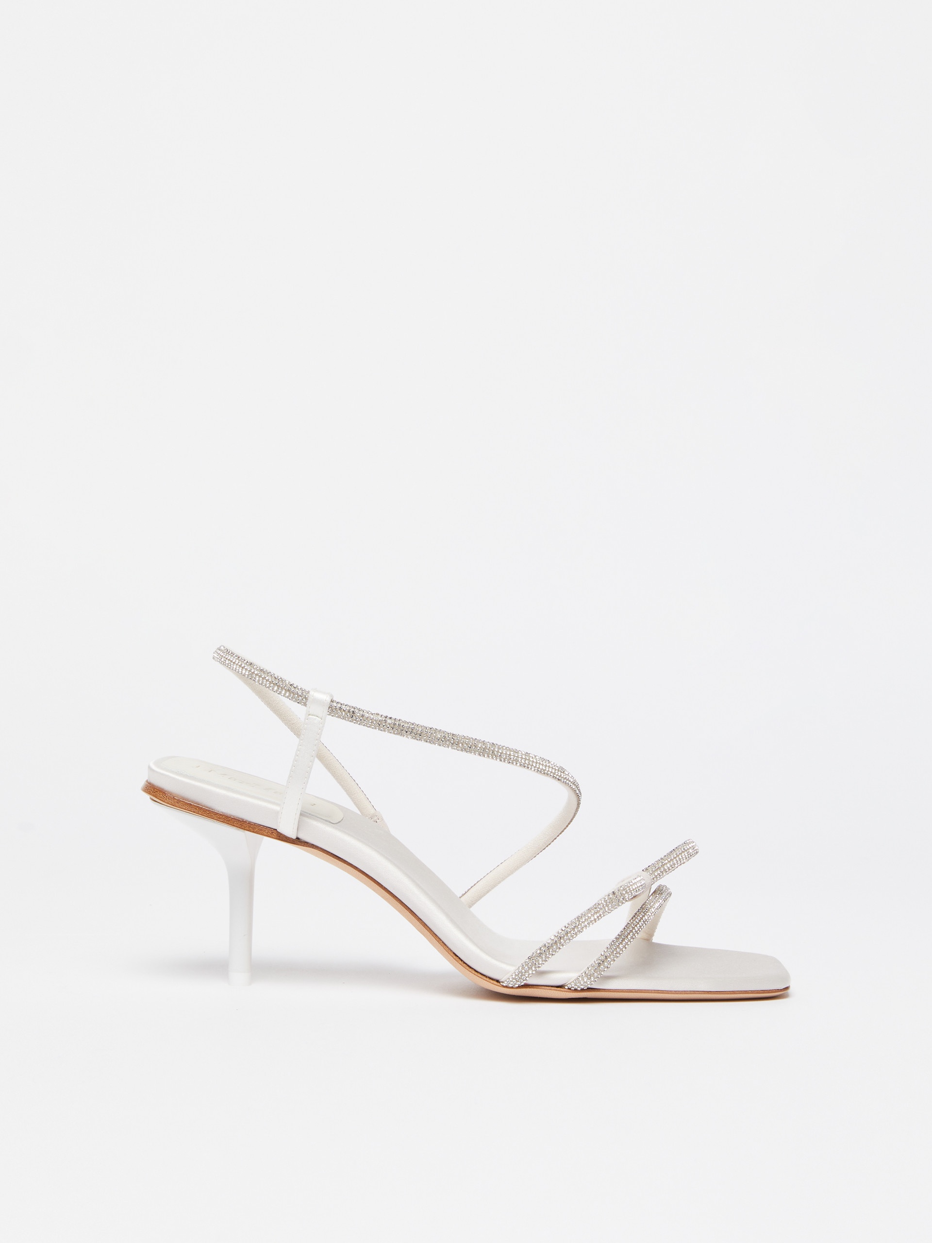 直営♪Max Mara Accessori サンダル CRYSTALSANDAL Max Mara - Max Mara マックスマーラ クロスストラップ クリア