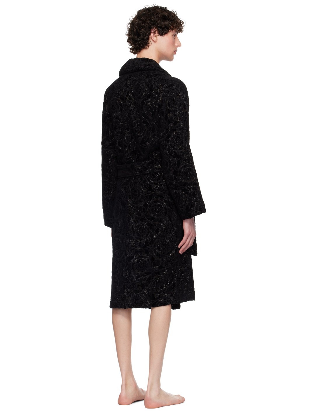 Black Barocco Bathrobe - 3