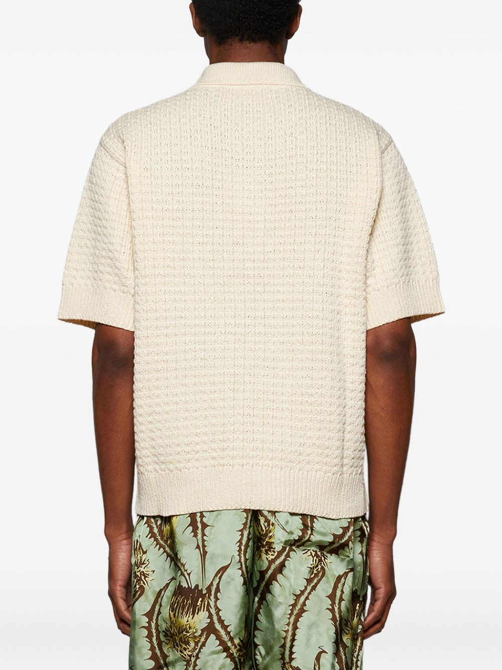 textured polo shirt - 5