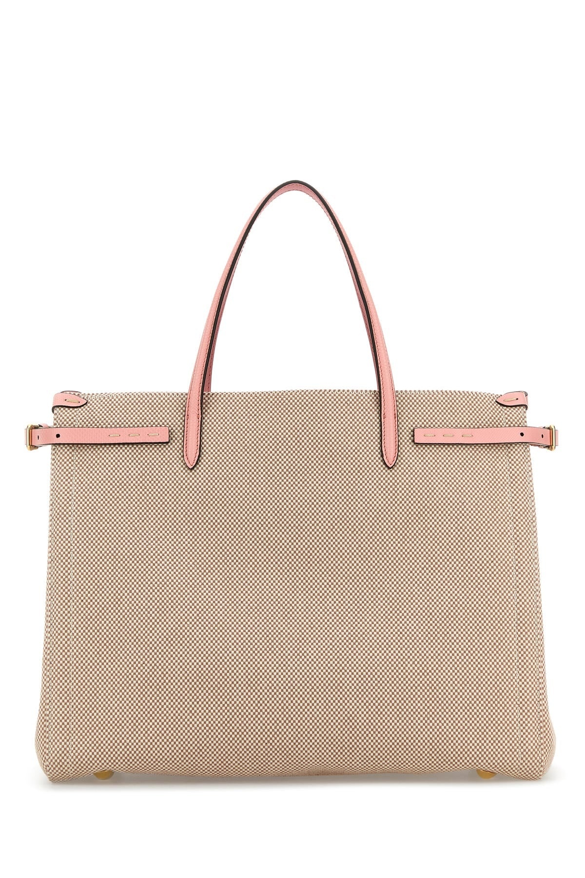 【VALENTINO】Two-Tone Canvas Antibes Shopping Bag Two-tone Canvas Antibes Shopping Bag – MAYFEYR